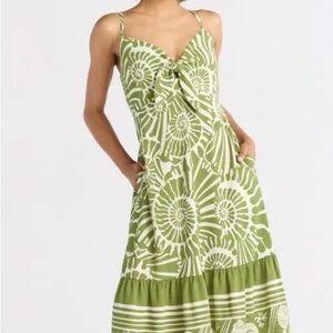 Green Patterned Women's Dress